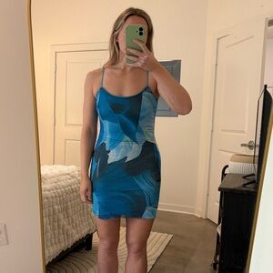 Princess Polly Mini Dress in blue multi